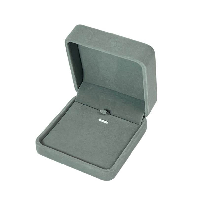 กล่องกำมะหยี่ใส่เครื่องประดับจี้สร้อยไหญ่แบบพื้นเรียบขนาด 9 × 9 × 4 cm รูปที่ 7