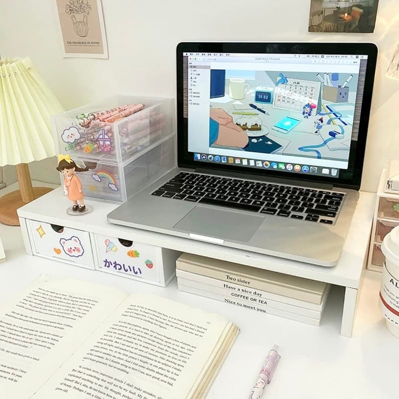 ที่วางโน๊ตบุ๊ค ชั้นวางโน้ตบุ๊ค ชั้นวางคอมพิวเตอร์ laptopstand ที่วางจอคอม ชั้นวางจอคอม ที่วางคอม ชั้นวาง โต๊ะวางคอม จัดเ รูปที่ 6
