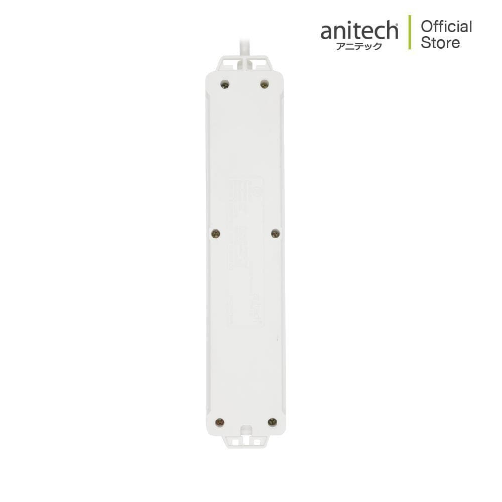 Anitech แอนิเทค ปลั๊กไฟมาตรฐาน มอก. 4 ช่อง 1 สวิตช์ สายยาว 3 เมตร รุ่น H343-WH รูปที่ 5