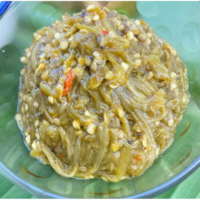 น้ำพริกหนุ่ม รสแซ่บนัว เผ็ดกลาง สูตรทางเหนือแท้ ไม่ใส่ปลาร้า ไม่ใส่แมงดา น้ำหนักพริก 180กรัม รูปที่ 3