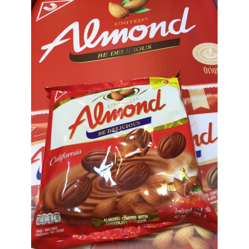 United Almond ยูไนเต็ดอัลมอนด์เคลือบช็อคโกแลต มีให้เลือก 5 รสชาติ 247.5 กรัม 46 เม็ด รูปที่ 7