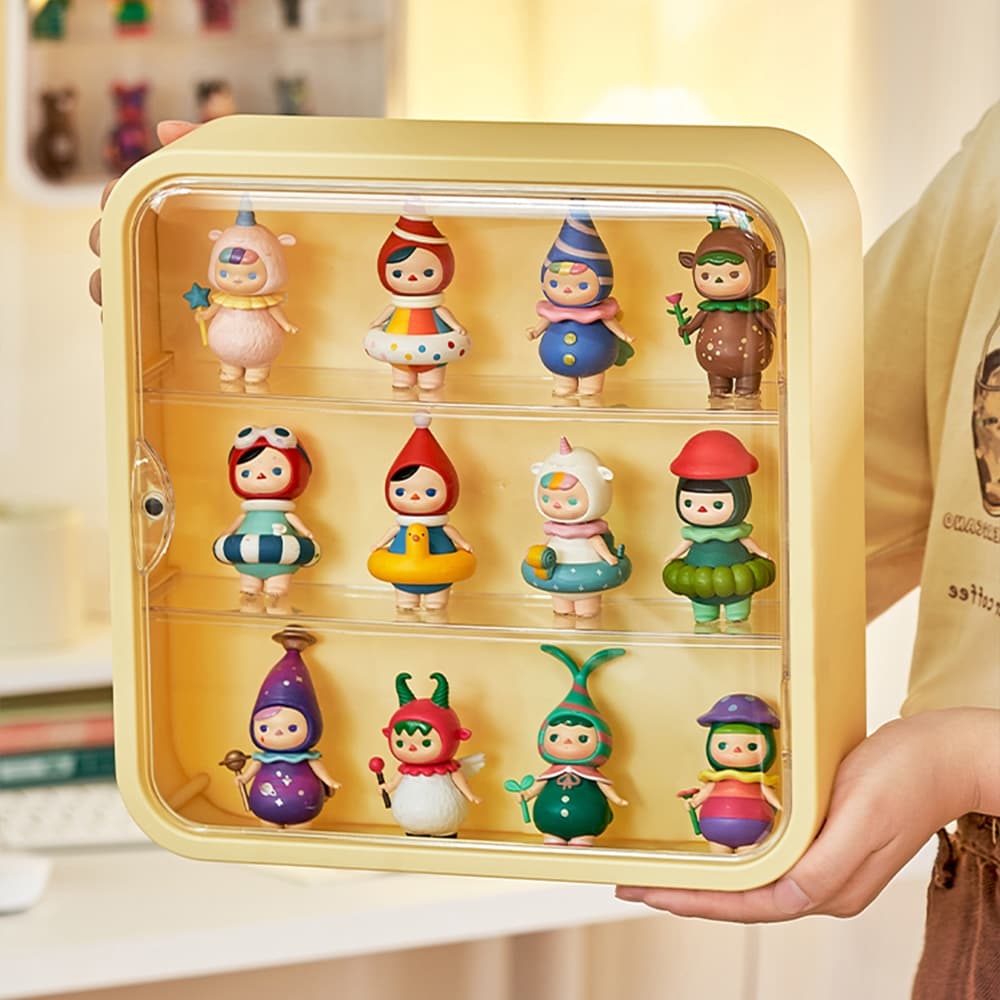 กล่องใส่โมเดล ตู้เก็บตุ๊กตา ชั้นวาง art toy ดีไซน์ติดผนัง ดีไซน์สวยงาม ทันสมัย ซ้อนสามมิติ ประหยัดพื้นที่ 3 ชั้น รูปที่ 3