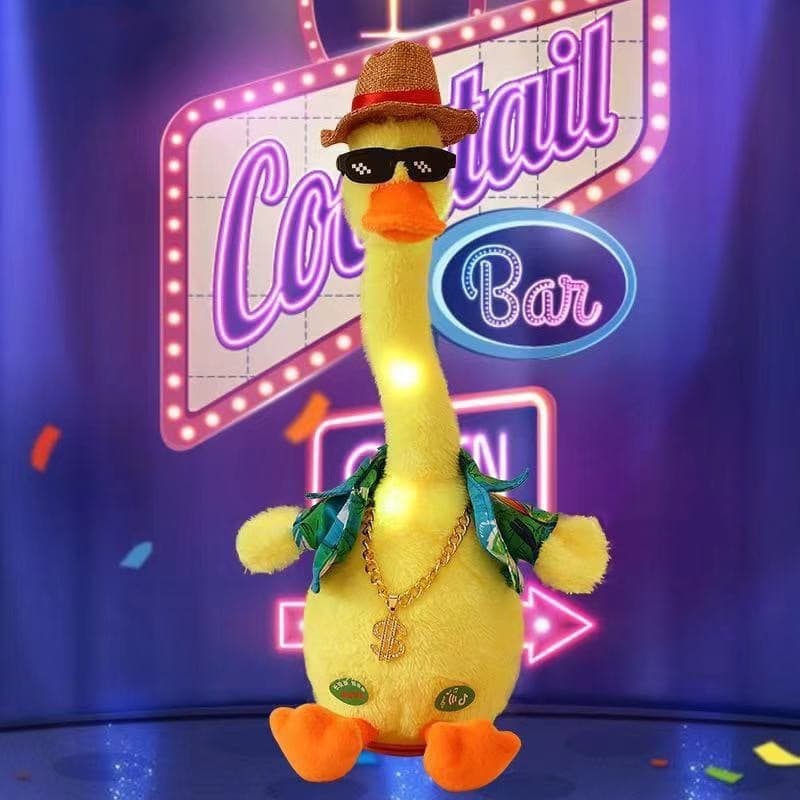 เป็ดพูดได้ ตุ๊กตาเป็ดน้อยน่ารัก พูดตามได้ มีเสียงเพลง100+ เป็ดฮาวาย The New Duck พูดตาม อัดเสียงได้ มีเพลง รูปที่ 5