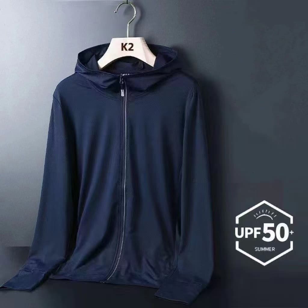 UPF50+เสื้อผ้าป้องกันแสงแดดผู้ชายและผู้หญิงรูปแบบใหม่บางป้องกันรังสียูวีระบายอากาศคลุมด้วยผ้ากลางแจ้งขี่จักรยานและแจ็คเก รูปที่ 2