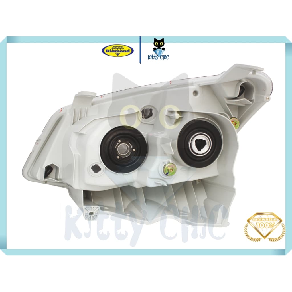 ไฟหน้า Isuzu Dmax ปี 2012 - 2016 รุ่นโปรเจคเตอร์ จานฉายโครเมี่ยม อีซูซุ ดีแมก ดีแม็ค ดีแม็ก D-max ไฟหน้า d max ตราเพชร รูปที่ 3