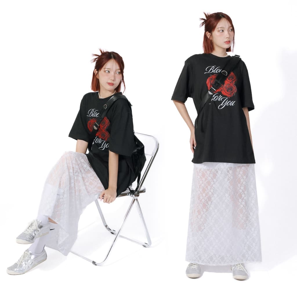 kome.offi กระโปรงยาวลูกไม้ รุ่น Kiera skirt รูปที่ 4