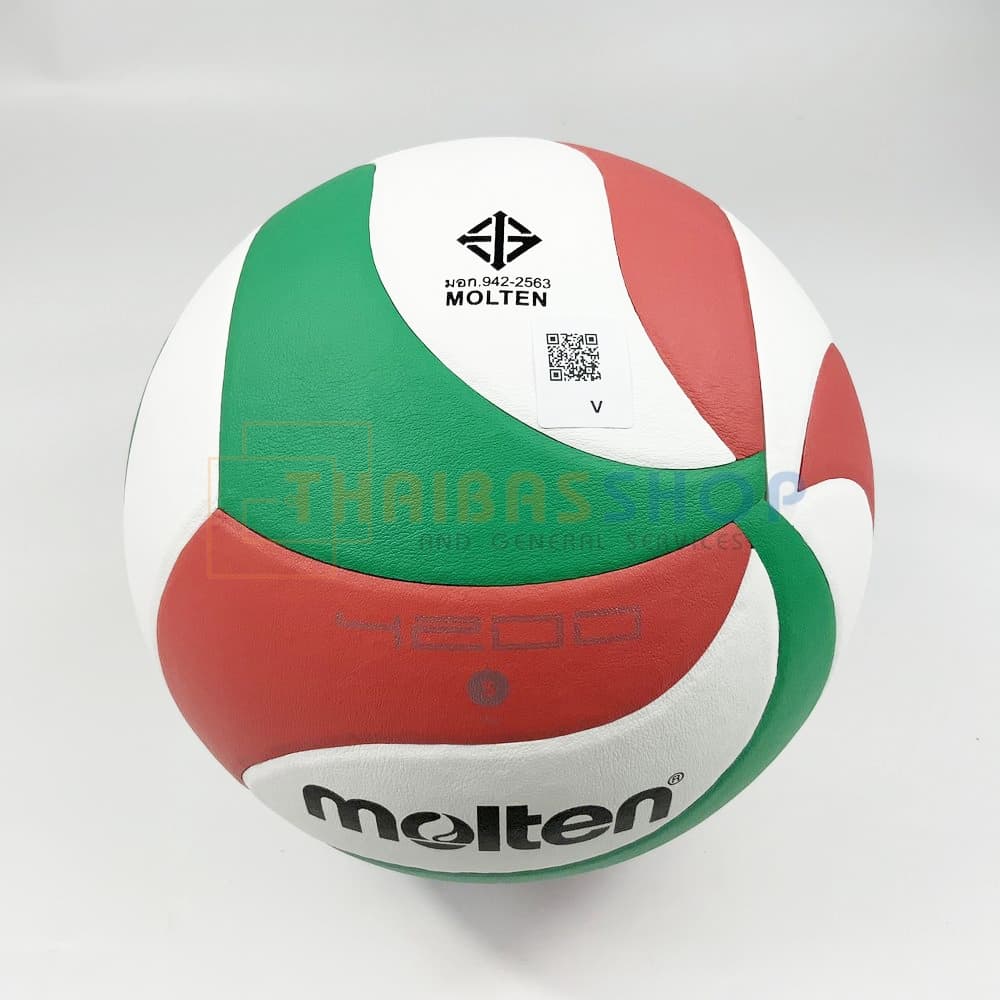 ลูกวอลเล่ย์ Molten V5M4200 ลูกไม่ดูดซับน้ำ size 5 หนัง PU ลูกวอลเลย์บอล รูปที่ 2