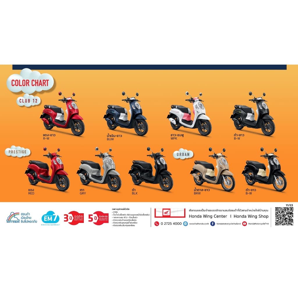 แท้100% ชุดสี scoopy i 2024 สี เทา แม็ก แท้ศูนย์ ขายแยกชิ้น เฟรมสกูปปี้ กาบ รูปที่ 3