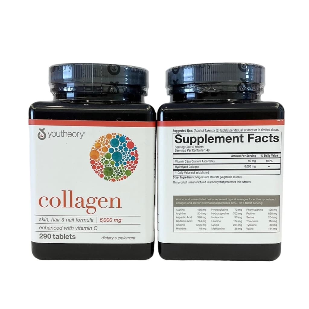 Youtheory Collagen Advanced Formula และ Vitamin C ขนาด 120, 160, 290, 360, 390 เม็ด รูปที่ 5