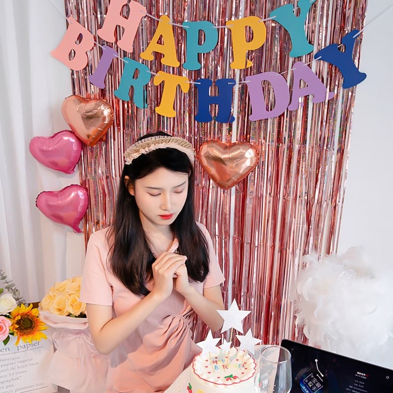 Ladybug แบนเนอร์วันเกิด ป้ายวันเกิด ข้อความ Happy Birthday ธงตกแต่ง มีหลายแบบ รูปที่ 9