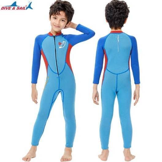 ชุดว่ายน้ำเด็ก ผู้ชาย เก็บอุณหภูมิ Swimsuite กันหนาวกันแดด 2.5mmMMLanLaส่งในไทย รูปที่ 3