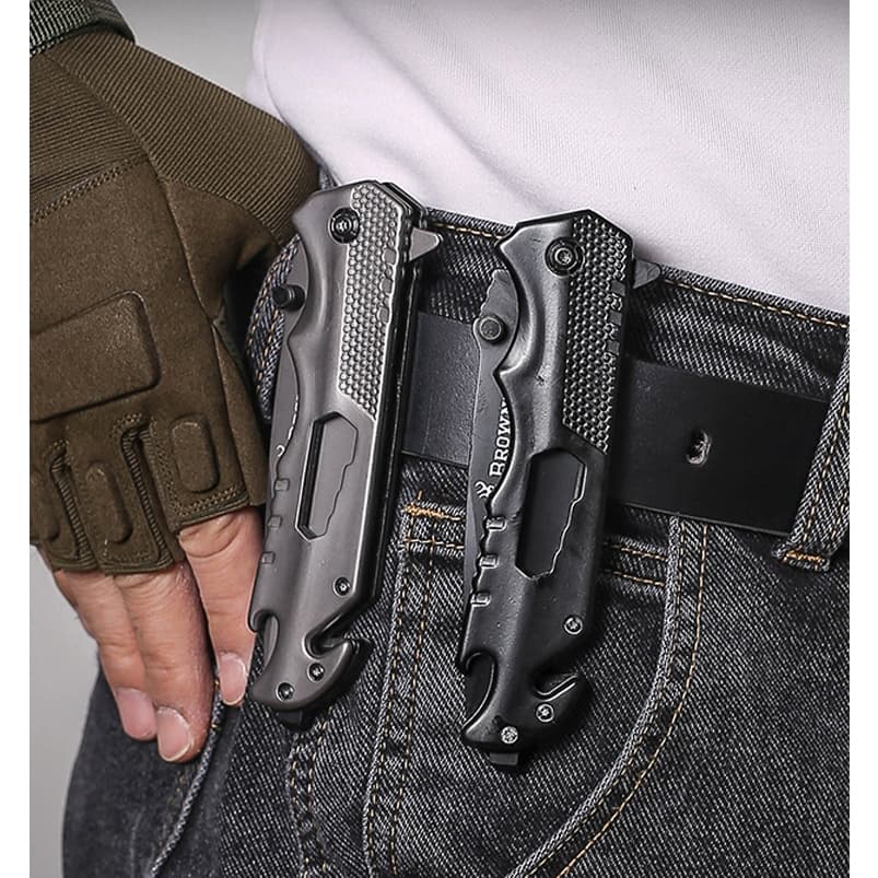 มีดพับ BROWNING 23cm ใช้เดินป่า อุปกรณ์ยุทธวิธี บราวนิง EDC รูปที่ 4