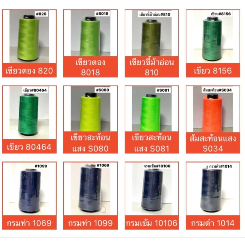 ด้ายเย็บผ้า ด้ายเย็บสี เบอร์ 40/2 ตราภูเขาไฟ รูปที่ 3
