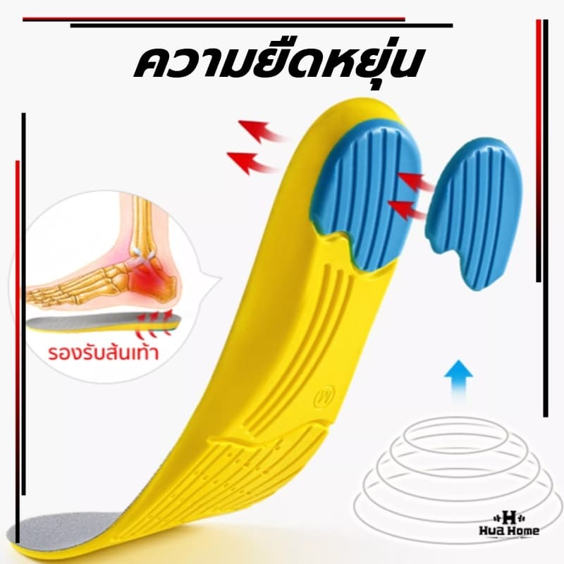 แผ่นเสริมรองเท้า ลดอาการปวดเมื่อยเท้า รองช้ำ นุ่มสบายเท้า แพ็ค 1 คู่ เพื่อสุขภาพ สำหรับวิ่ง/ออกกำลังกาย ตัดขอบได้ตามไซส์ รูปที่ 7