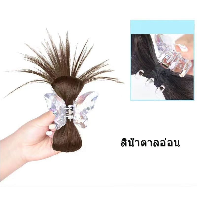 รูปลูกขนไก่ คริสตัล ผีเสื้อ แฮร์พีชแบบหนีบ กิ๊บติดผม ดูมีวอลลุ่ม สไตล์เกาหลี สําหรับผู้หญิง รูปที่ 6