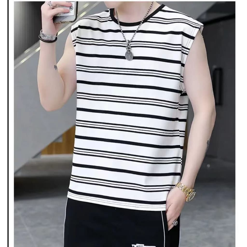 TS MEN เสื้อแขนกุดผู้ชาย เสื้อกล้ามผู้ชาย แฟชั่นสำหรับผู้ชาย รุ่นT91 รูปที่ 3