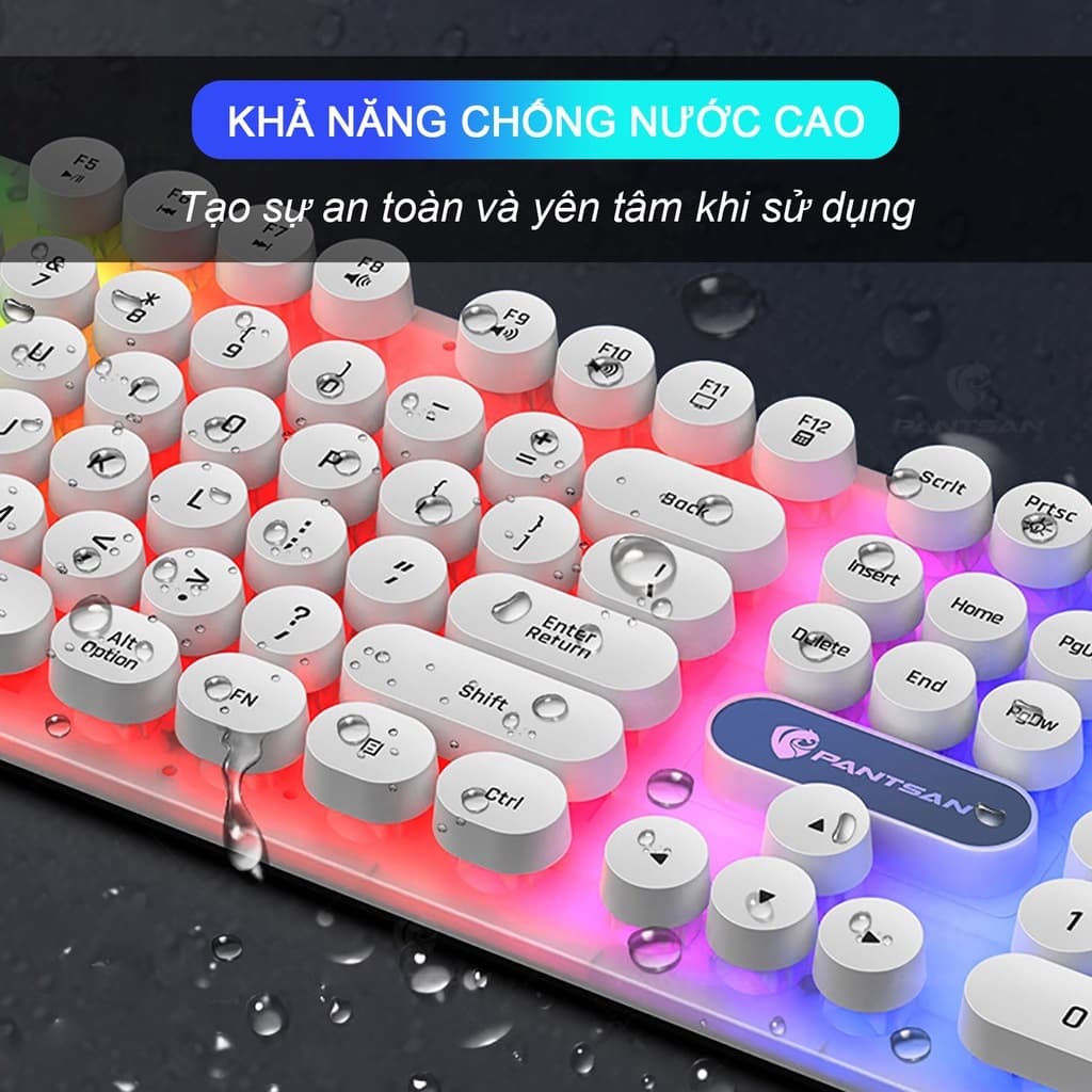 ชุดแป้นพิมพ์และเมาส์ ไฟสีรุ้ง สาย usb Gaming USB Keyboard mouse Rainbow RGB LED Illuminated เซตคีย์บอร์ด+เมาส์ รูปที่ 9