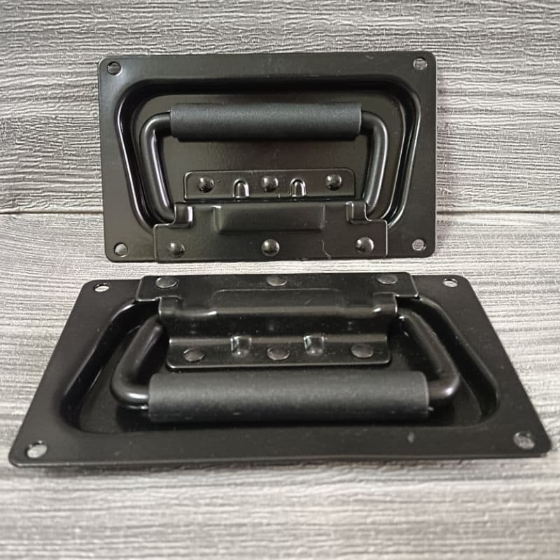 มือจับสปริง แบบเจาะขันสกรู แบบพับได้ ขนาด 100mm 130mm 162mm หูหิ้ว ตู้ลำโพง Diy มี 3 ขนาด ราคาต่อ 1 ตัว สีเงินและสีดำรมค รูปที่ 4