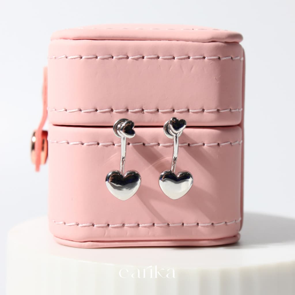 earika.earrings - my sweet soul ต่างหูห้อยหัวใจก้านเงินแท้ชุบทองคำขาว ผิวแพ้ง่ายใส่ได้ รูปที่ 3