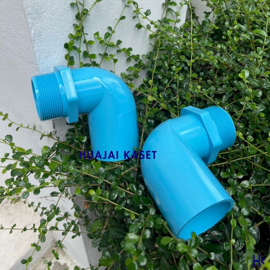 ข้องอเกลียวนอก 90องศา พีวีซี PVC ขนาด 2" ชั้น 13.5 สีฟ้า รูปที่ 2