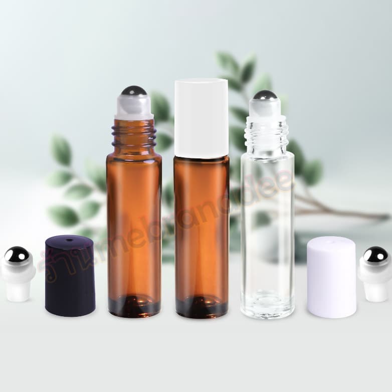 ขวดแก้วแบบหนาพร้อมฝาและลูกกลิ้งเหล็กขนาด10ml ใส่น้ำหอม น้ำมันอโรม่า โรลออนน้ำหอม เป็นรีฟิล แกะเติมได้ พกพาสะดวก รูปที่ 4