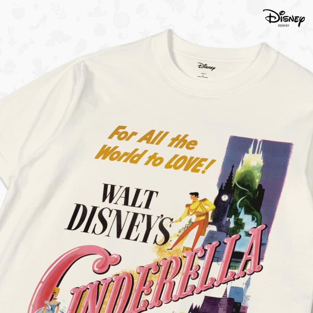 Power 7 Shop เสื้อยืดการ์ตูน ลาย "Cinderella" คอลเลคชั่น "Disney Classics" ลิขสิทธิ์แท้ DISNEY รูปที่ 4