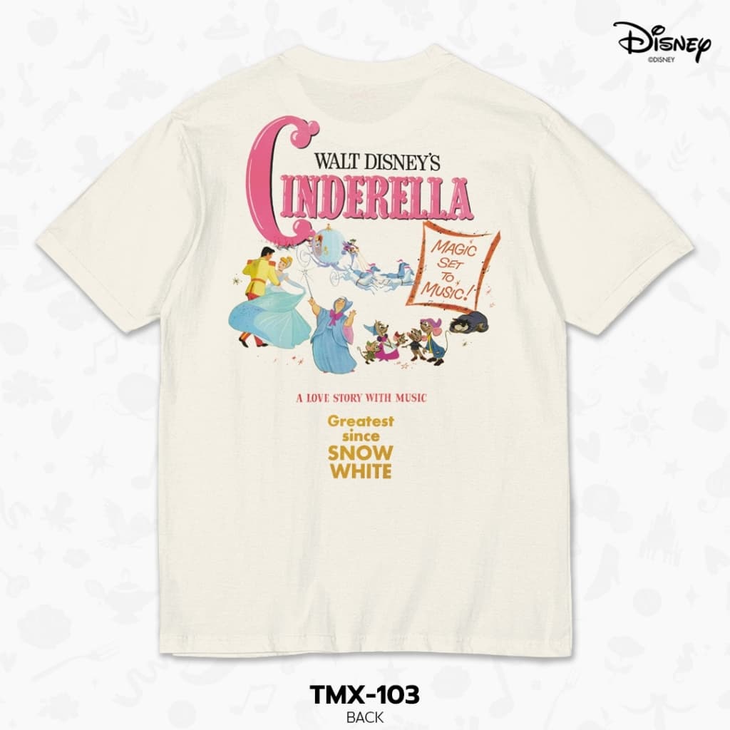 Power 7 Shop เสื้อยืดการ์ตูน ลาย "Cinderella" คอลเลคชั่น "Disney Classics" ลิขสิทธิ์แท้ DISNEY รูปที่ 2