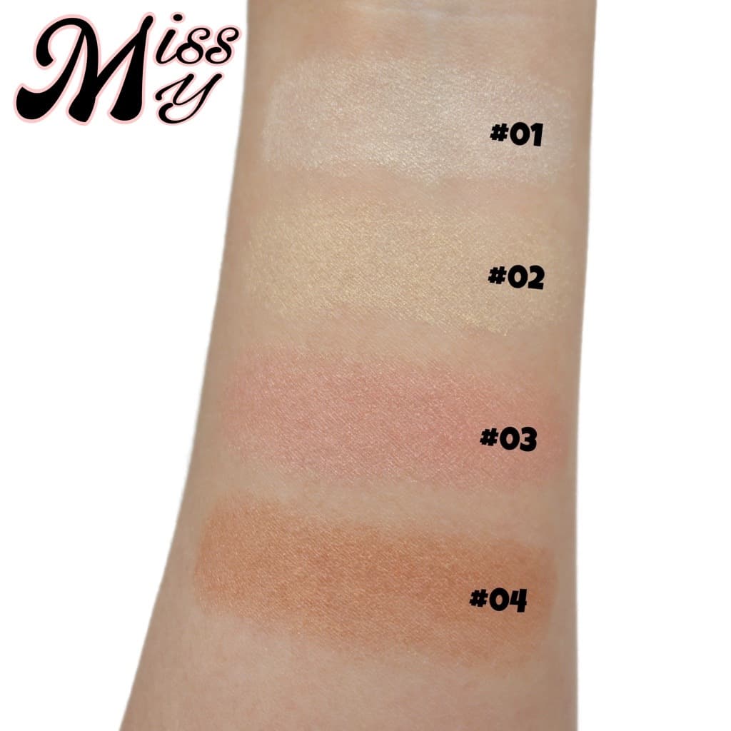 Kiss Beauty Glow Highlighter Baked Powder ไฮไลท์เนื้อคุ้กกี้ เนียนนุ่ม กระจายแสง ผิวโกลว์เข้ากับทุกเฉดสี รูปที่ 2