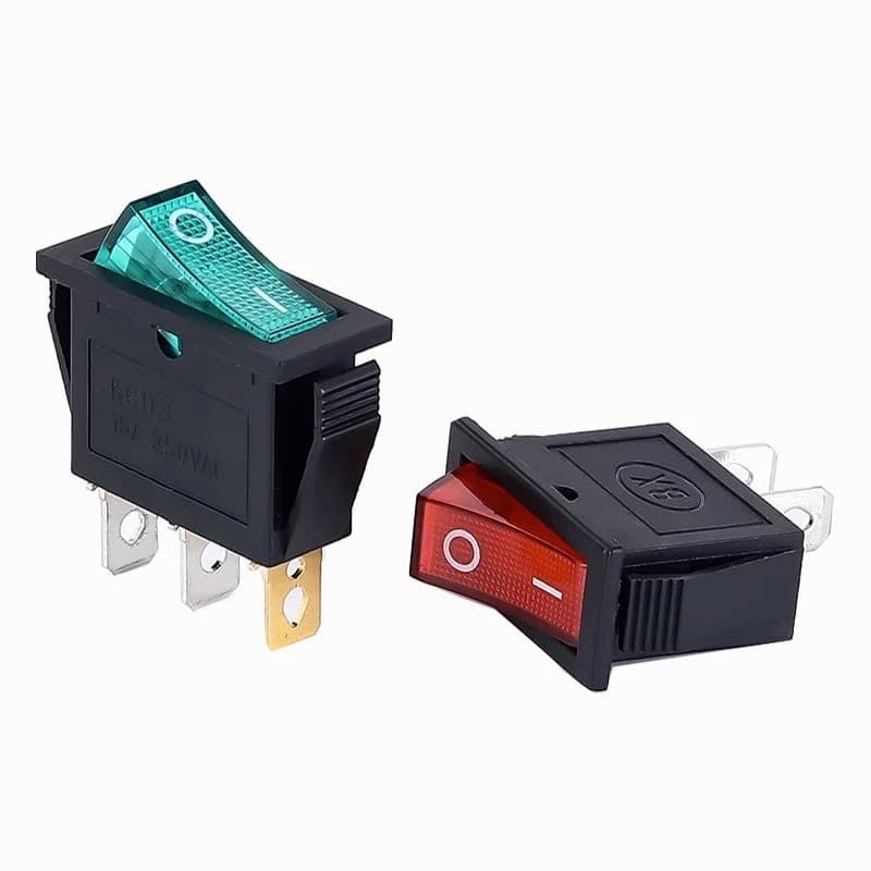 Rocker Power Rocker KCD3 ปุ่มกดเกียร์รูปโยก 2 สวิตช์พร้อมเท้าไฟ 3 220V L222 รูปที่ 7