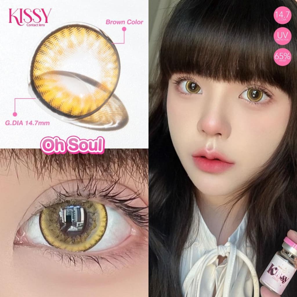 คอนแทคเลนส์ขนาดบิ๊กอายโตมาก Oh soul Brown / Gray / Black รูปที่ 7