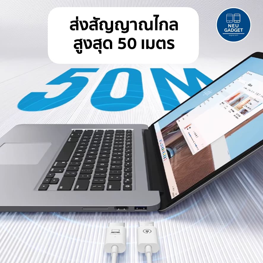 อุปกรณ์แชร์หน้าจอไร้สาย 1080P HDTV to Type-C HDMI Wireless Transmitter Receiver รับสัญญาณถึง 50 เมตร รูปที่ 6