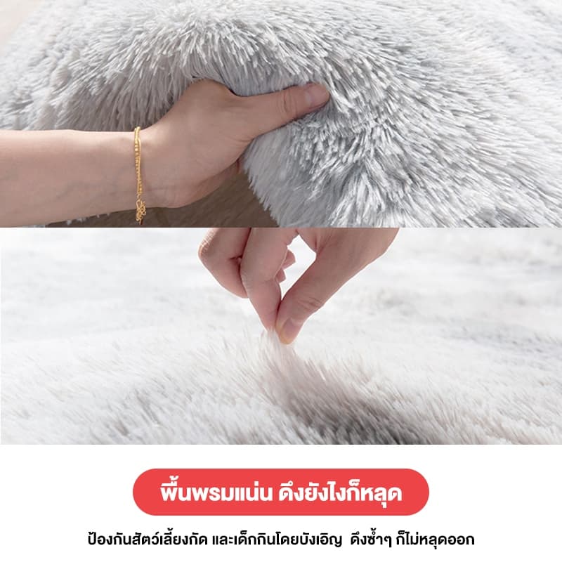 BONAS พรม พรมปู พรมปูพื้นห้องนอน พรมปูพื้น 80X120CM พรมขนนุ่ พรมผืนใหญ่ แผ่นรองพื้น ขนนุ่ม ตกแต่งสวย มีหลายขนาด COD รูปที่ 3