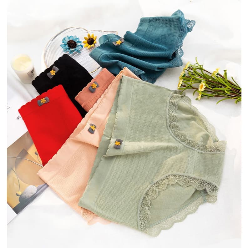สินค้า จากไทยLoveIs Bra กางเกงชั้นในผ้าCOTTON ขอบลูกไม้เกรดพรีเมียม รูปที่ 2