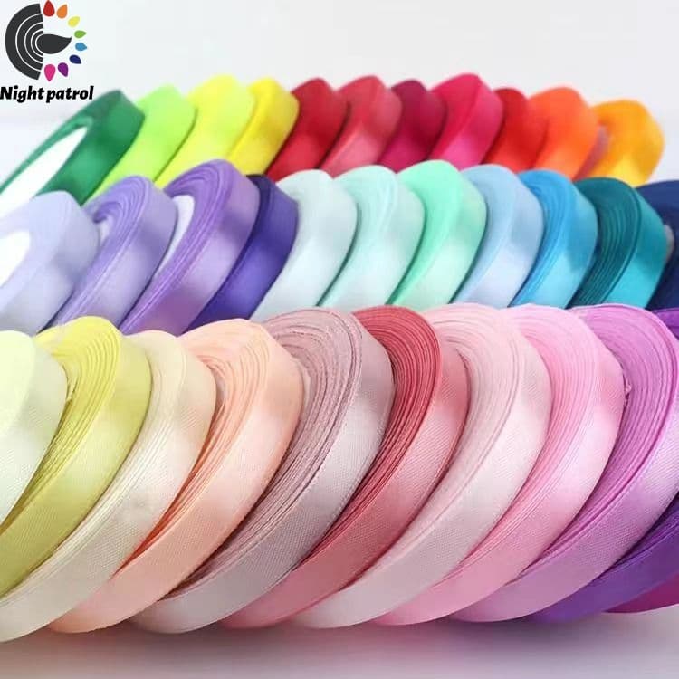 ริบบิ้นผ้าซาติน หน้ากว้าง 0.6 ยาว 25 หลา/ม้วน สําหรับตกแต่งงานหัตถกรรม 50สี รูปที่ 3