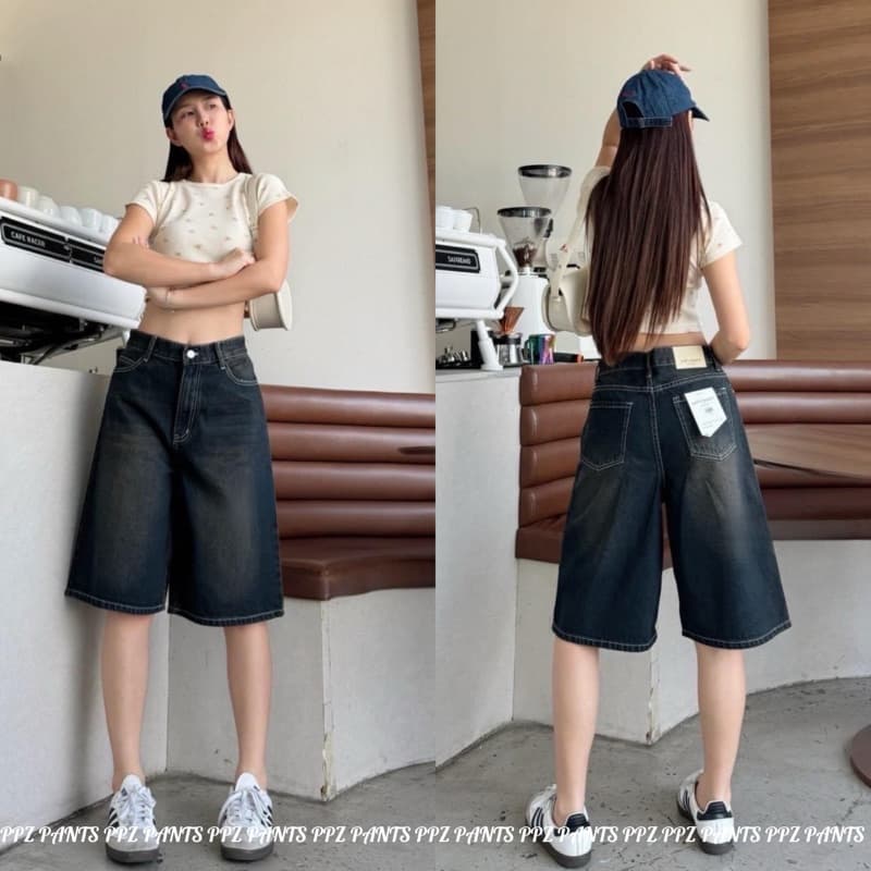 ʜᴀʀᴍᴏɴʏ กางเกงยีนส์ขา5ส่วน ผ้าไม่ยืด สีไม่ตก ทรงที่ฮอต ที่ฮิตสุดในตอนนี้ กางเกงยีนส์ผู้หญิง รูปที่ 6