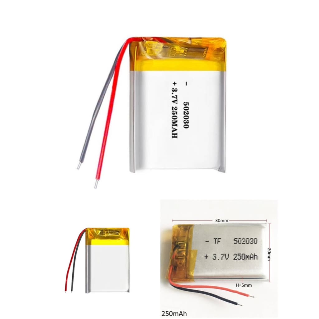 Battery แบตเตอรี่ 3.7v502030 503450 602030 402030 103450 กล้องติดหน้ารถยนต์ แบตกล้อง แบตลำโพง แบตหูฟัง L151 รูปที่ 1