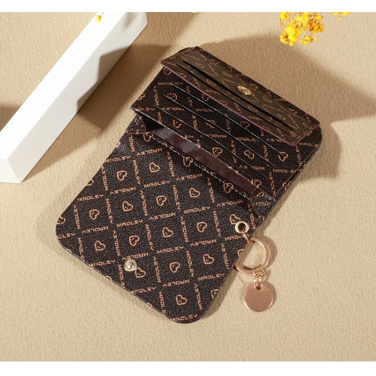 B-973กระเป๋าสตางค์ใบสั้น หนัง Pu พกพาสะดวก ขนาดเล็กแบบพกพา พร้อมช่องใส่บัตร สีสดใส แฟชั่นสําหรับสตรี รูปที่ 9
