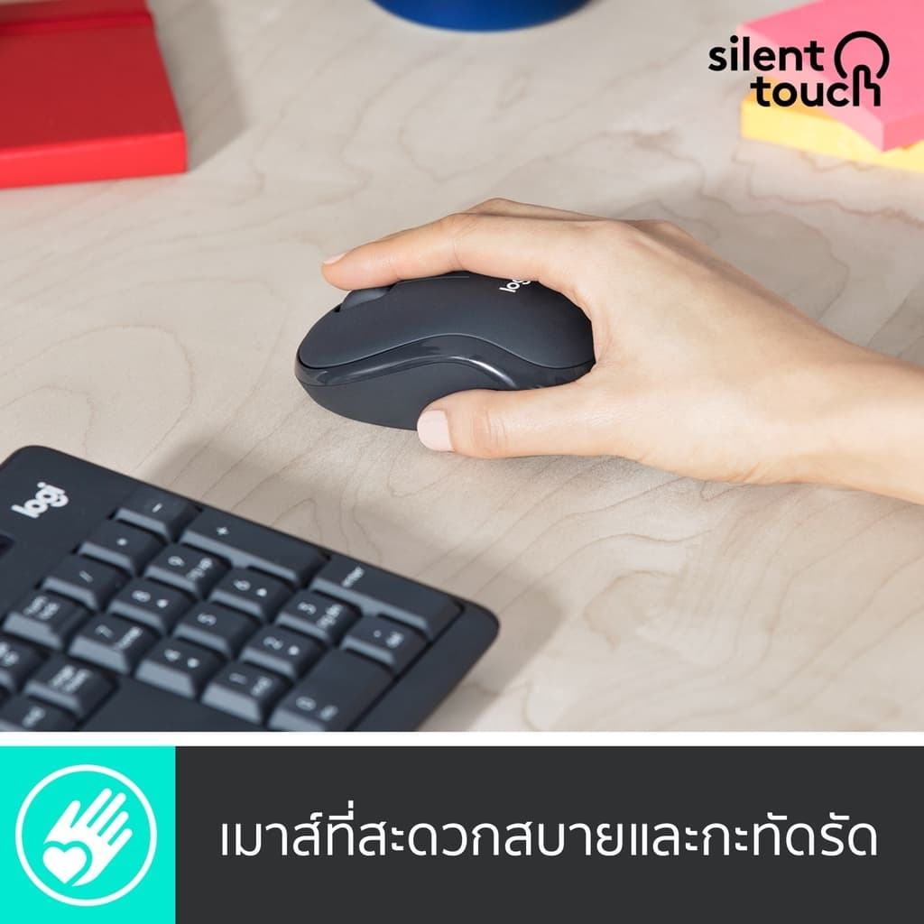 Logitech MK295 Combo Wireless Mouse and Keyboard SilentTouch - คีย์ Th / Eng รูปที่ 5