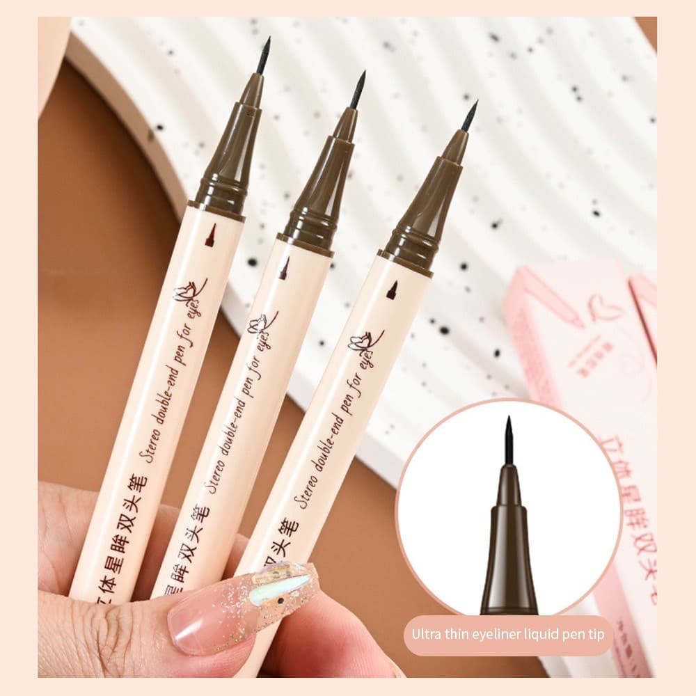 N363 Bobeni ปากกาอายไลเนอร์ 2 in 1 กรีดตา ดอลลี่อาย เนื้อดี ติดทนมาก กันน้ําได้อย่างดี รูปที่ 1