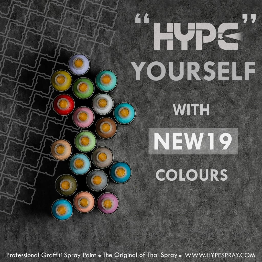 เฉดสีใหม่HYPE SPRAY Artist Premium Acrylic Spray 400ml รูปที่ 6