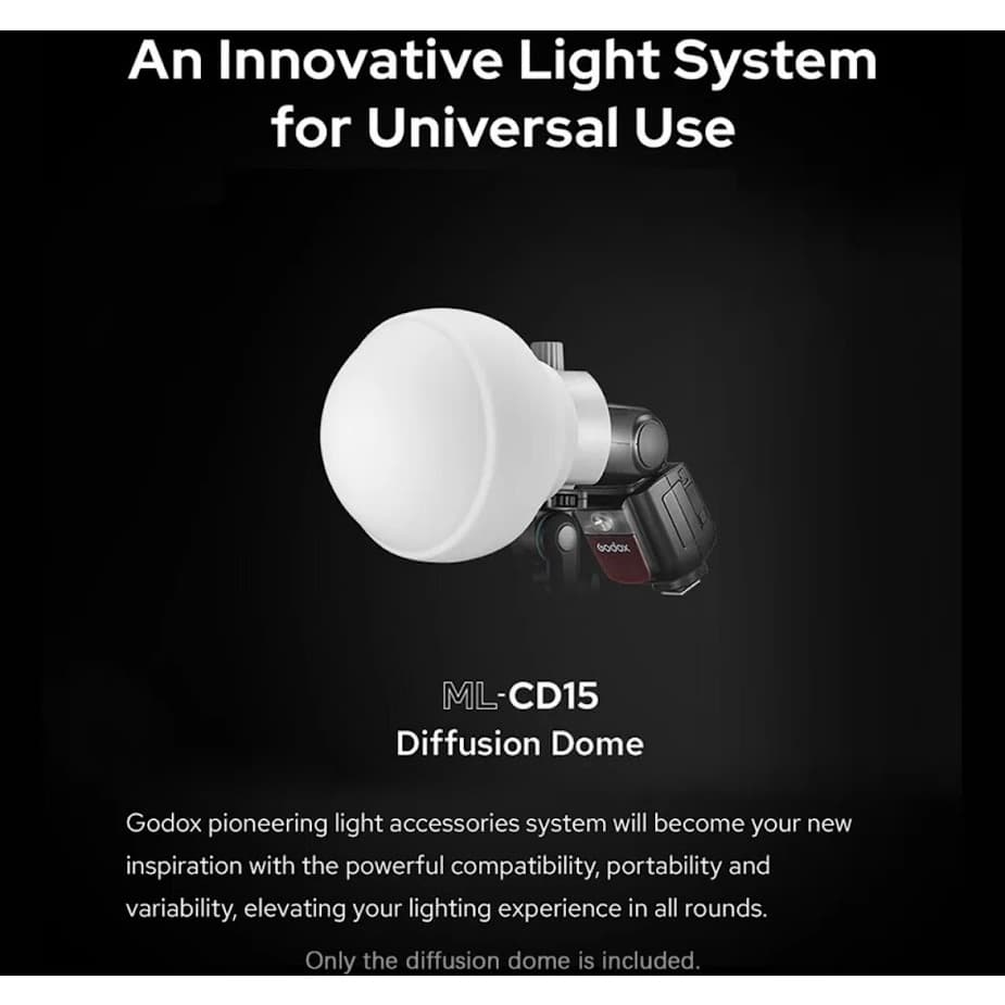 GODOX ML-CS1625/ML-CD15เต็นท์แบบนิ่ม3อะแดปเตอร์สำหรับถ่ายภาพแสงแฟลชสตูดิโอถ่ายภาพบุคคลสตรีมสด รูปที่ 6