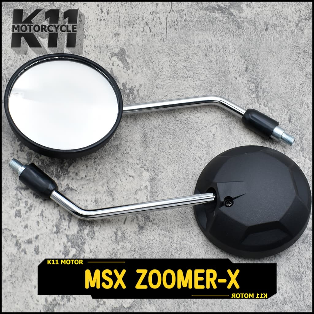 กระจกเดิม MSX ZOOMER-X ทรงเดิม สำหรับรถมอเตอร์ไซค์ยี่ห้อ HONDA กระจกมองหลัง เลนส์ใส ขายเป็นคู่ รูปที่ 2