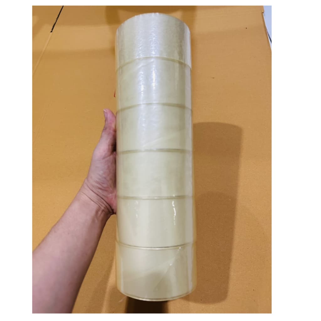6 ม้วน เทปยาว100 หลาเต็ม กว้าง 2 นิ้ว หนา 42ไมครอน เทปปิดกล่อง Tape opp รูปที่ 3