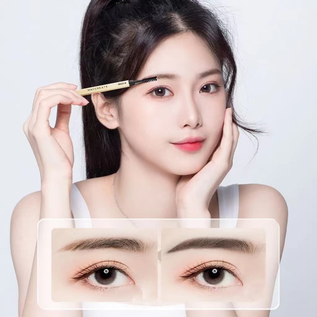 ดินสอเขียนคิ้ว กันน้ำ ดินสอเขียนคิ้วแบบหมุน 2 in 1 มีแปรงปัดคิ้วในตัว มี 5 สีให้เลือก รูปที่ 5