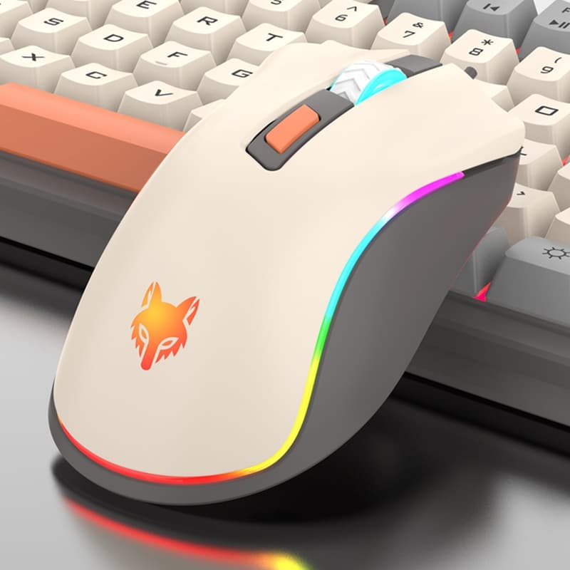 K820 RGB คีย์บอร์ดเกมมิ่งมีสาย USB Keyboard 94 คีย์ เซตคีย์บอร์ด+เมาส์ สําหรับแล็ปท็อป เดสก์ท็อป Pc รูปที่ 9