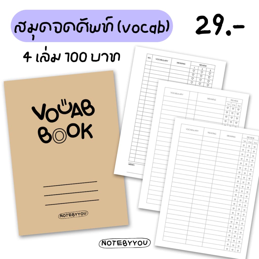VOCAB สมุดจดศัพท์ ปกน้ำตาล | ขนาด A5 รูปที่ 1
