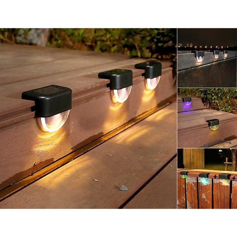 ไฟติดบันได ติดกำแพงหน้าบ้าน รั้วบ้าน เพิ่มความสวยงาม ไฟเหลือง Solar light 1 LED ไฟพลังงานแสงอาทิตย์ รูปที่ 9