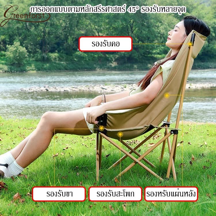 Greenforst เก้าอี้ปิคนิคพับได้ เก้าอี้สนามพับ เก้าอี้ชายหาดพกพา รุ่น 2048/2009 รูปที่ 7