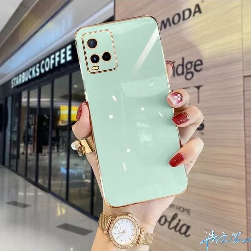 เคสสีพื้น สำหรับ Vivo Y21 Y21T T1X Y33 Y33S Y20 Y20S Y20I Y12A Y12S Y3S Y11 Y12 Y15 Y17 Y15S Y01 Y01A V60 V50ขอบเงา รูปที่ 1