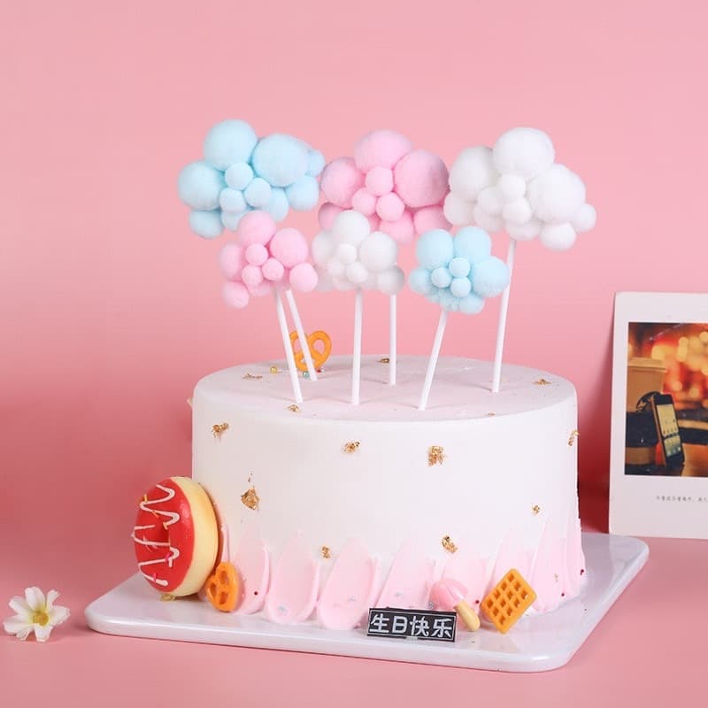 ร้านไทย ป้ายปักเค้ก HBD ป้ายปักรูปก้อนเมฆ CAKE อุปกรณ์ตกแต่งเค้ก C22 รูปที่ 7
